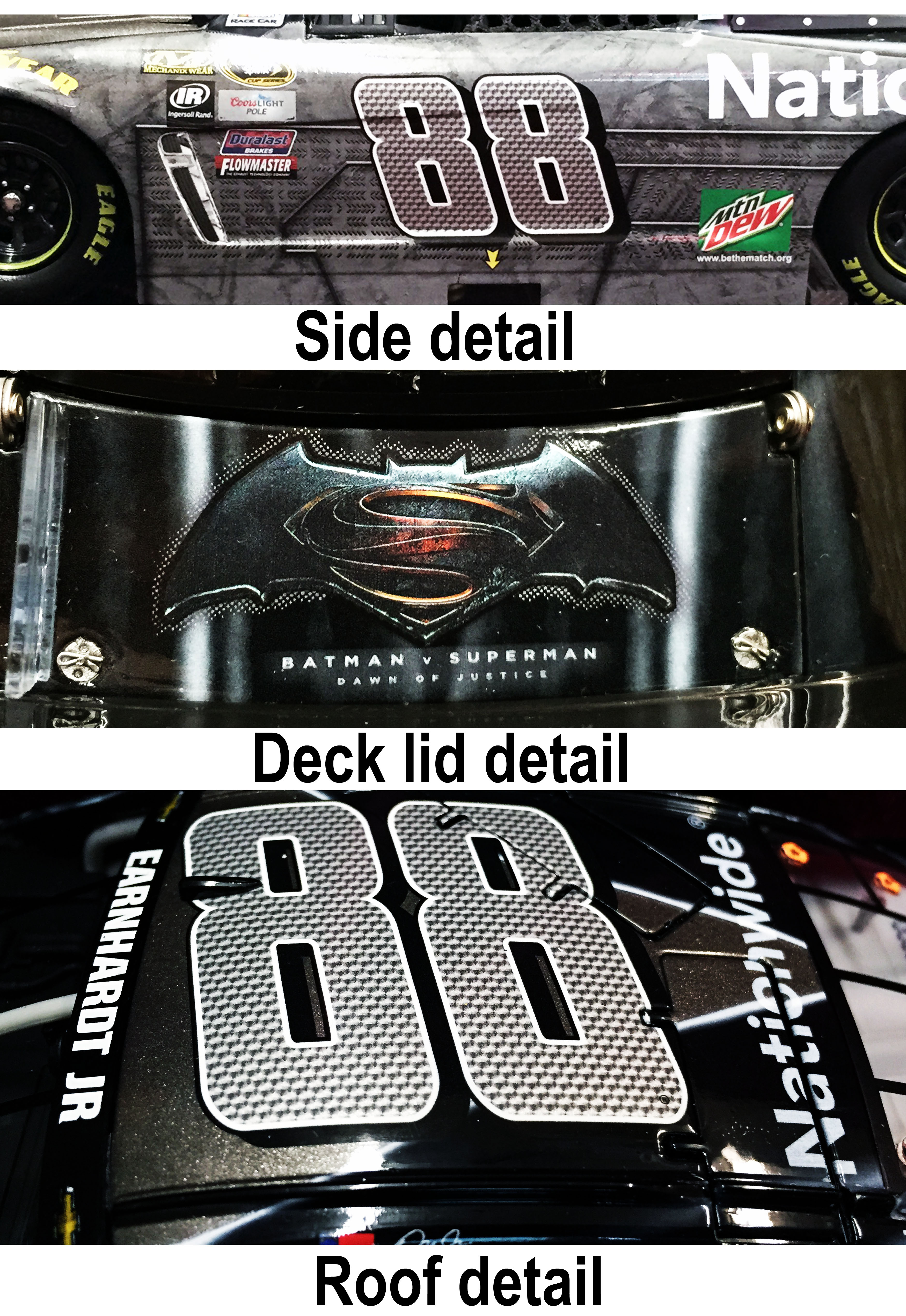 dale jr batman nascar diecast detail
